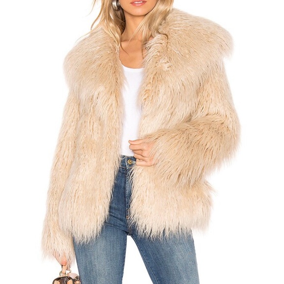 BrandNew✨HouseOfHarlow FauxFur Coat in medium - Picture 3 of 5